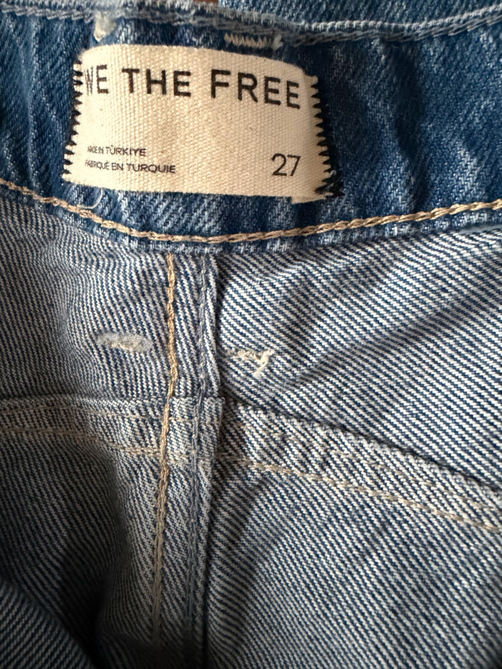 We The Free Good Luck Printed Barrel Jeans in Sun Fade - Picture 12 of 14